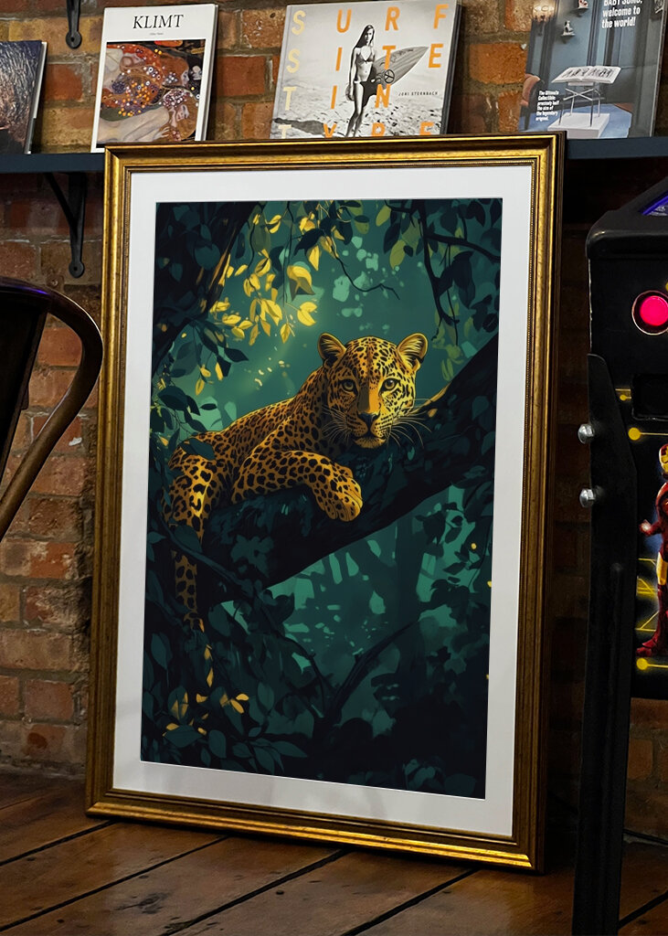 Leopardo ao anoitecer