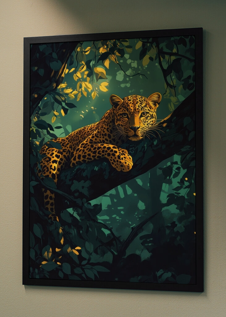 Leopardo ao anoitecer