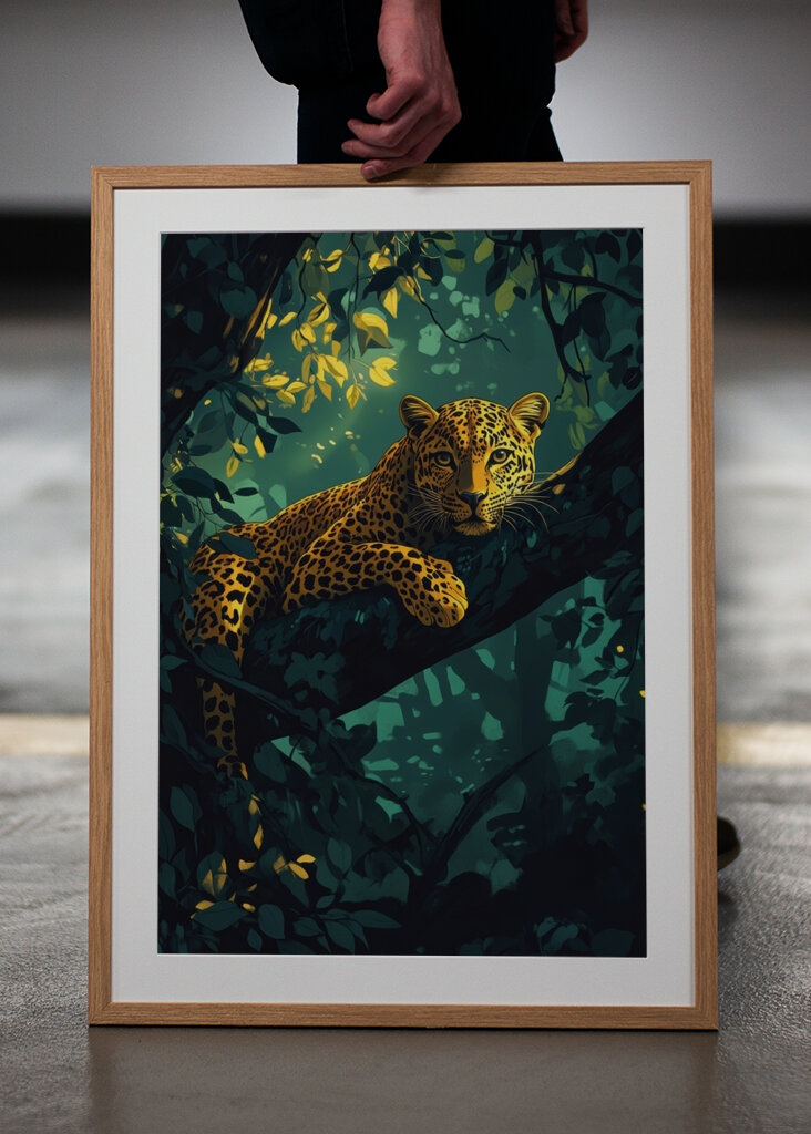 Leopardo ao anoitecer