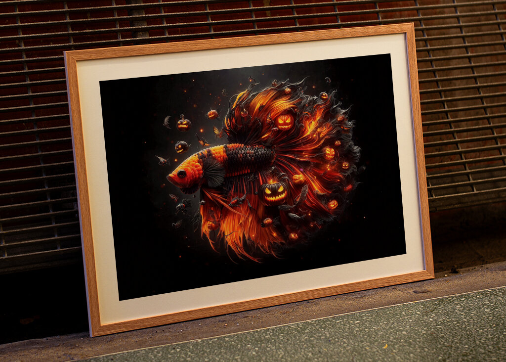 Fiesta de poisson d’Halloween