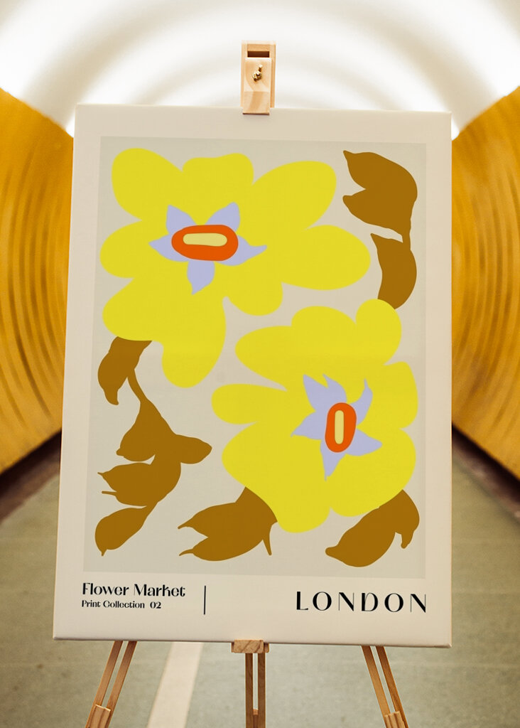 Retro yellow flowers #2325709