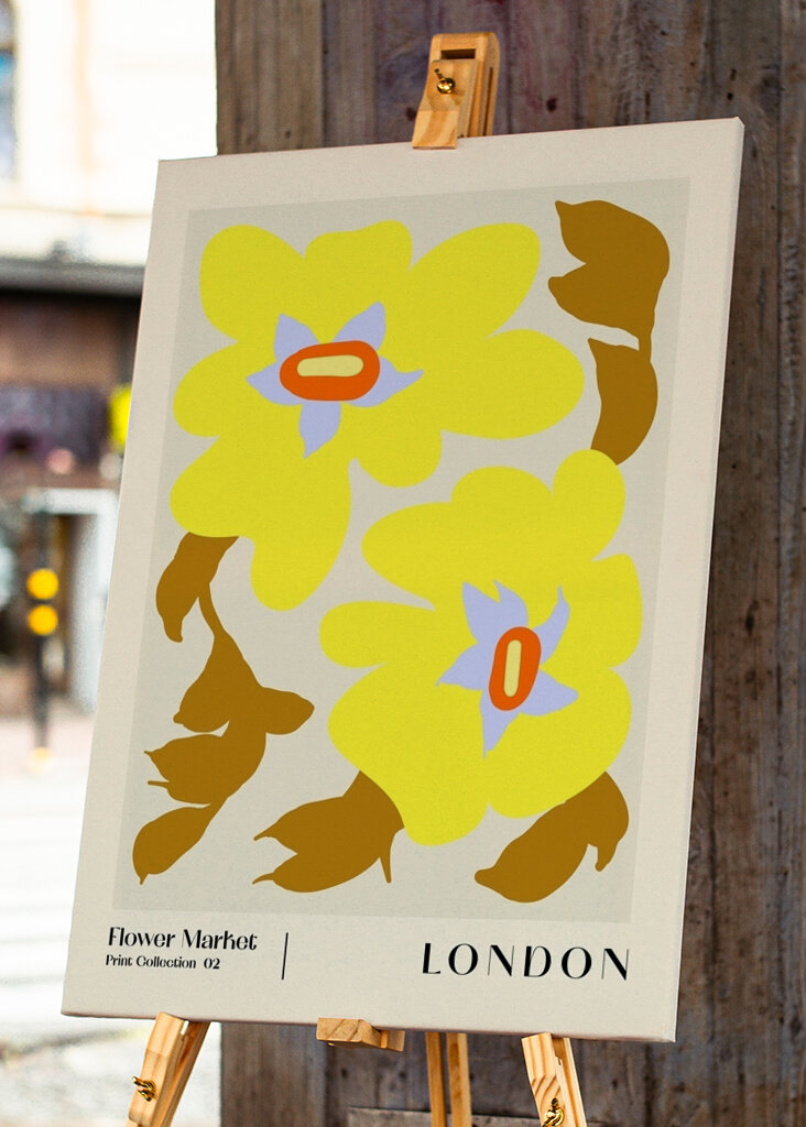 Retro yellow flowers #2325709