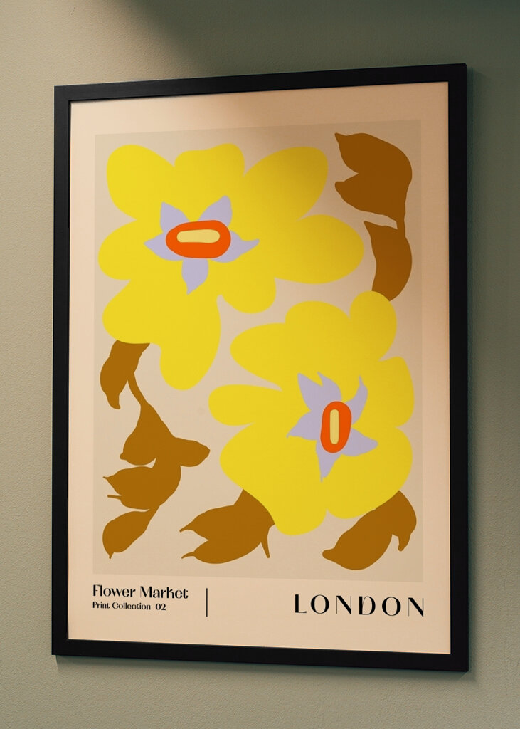 Retro yellow flowers #2325709