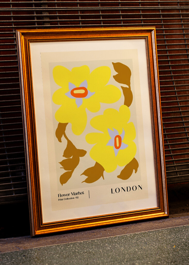 Retro yellow flowers #2325709