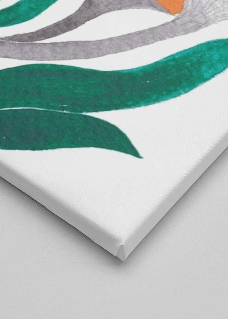 oranžový a zelený kvet