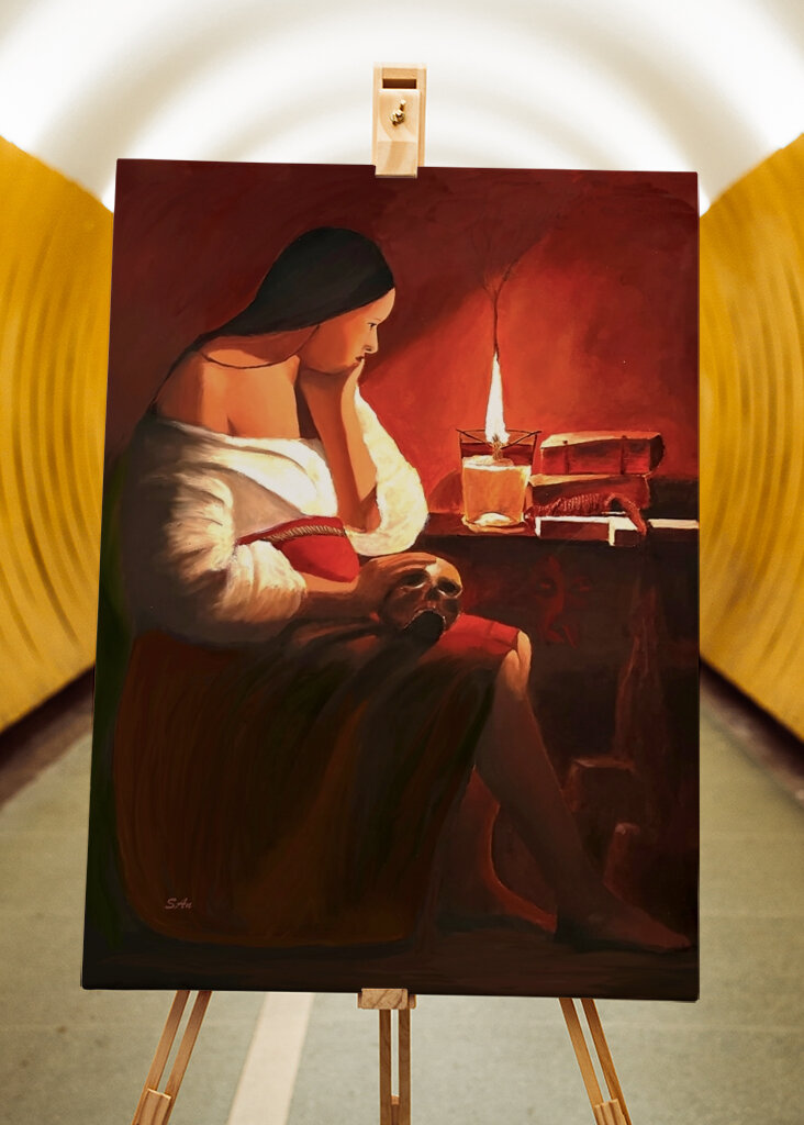 Madeleine à la flamme fumante