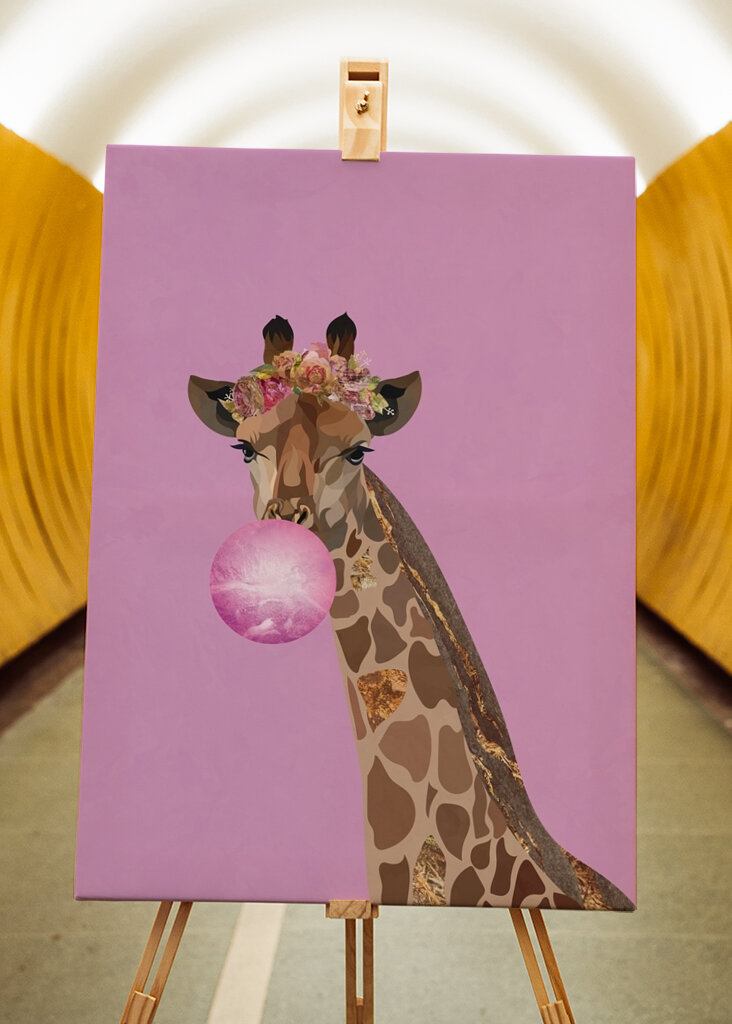 Giraffe pink bubblegum 