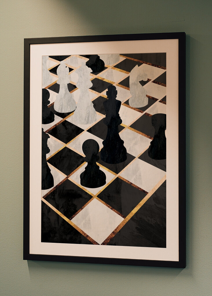 Šachy černá a zlatá 1 #246856