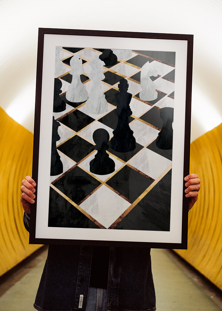 Šachy černá a zlatá 1 #246856