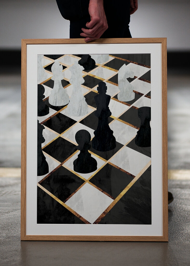 Šachy černá a zlatá 1 #246856