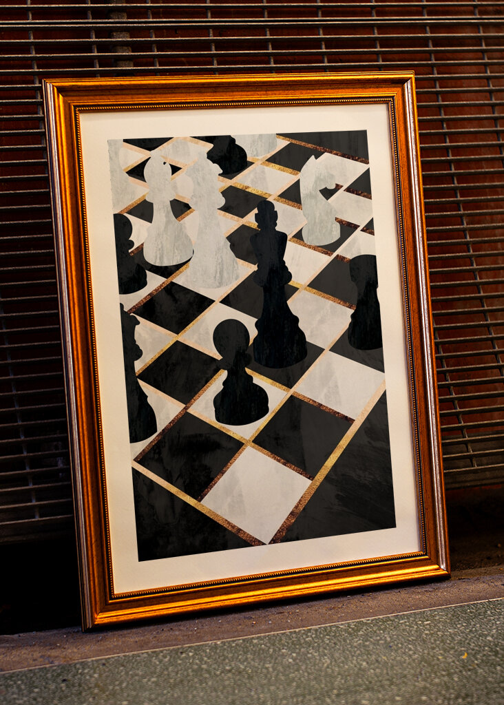 Šachy černá a zlatá 1 #246856