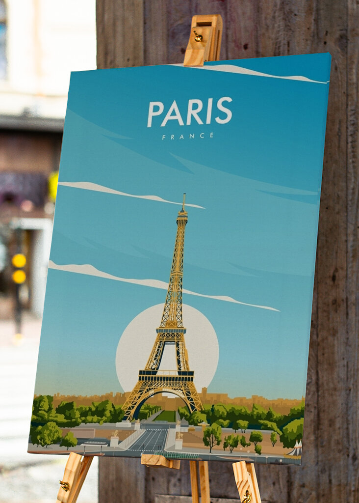 Paris France Travel Poster