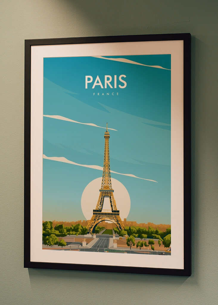 Paris France Travel Poster