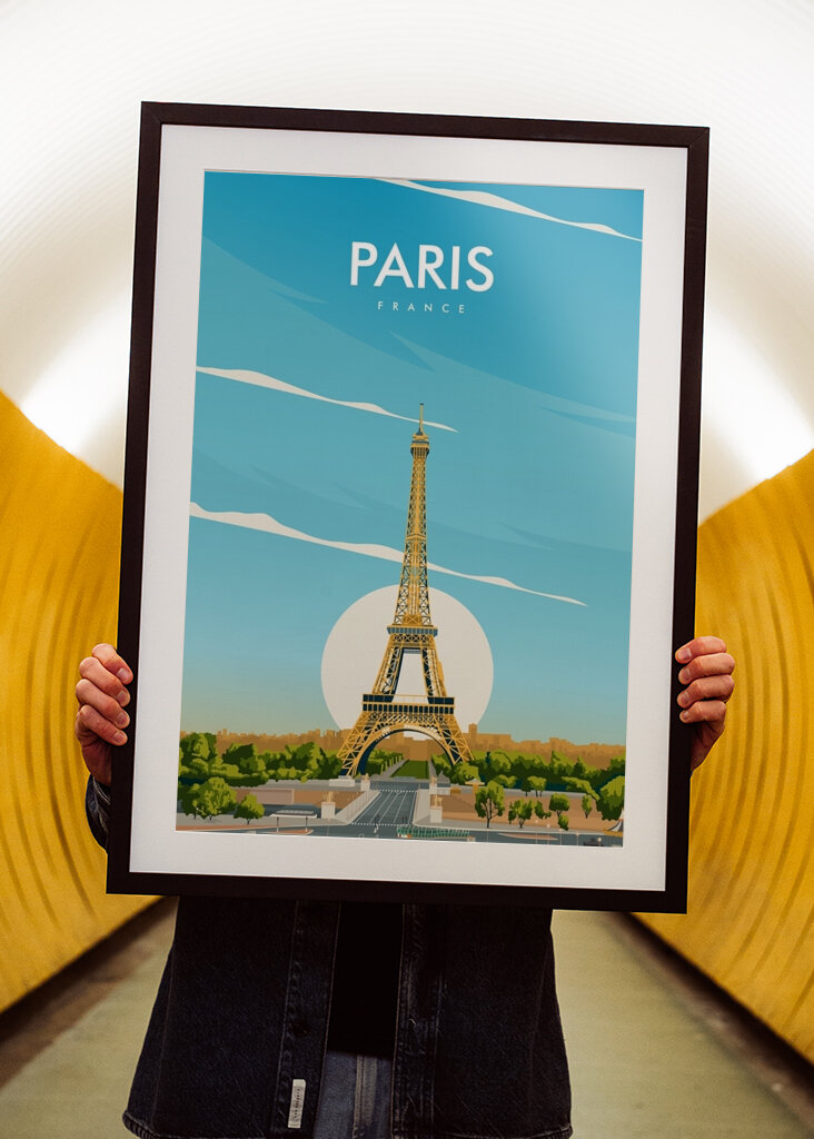 Paris France Travel Poster
