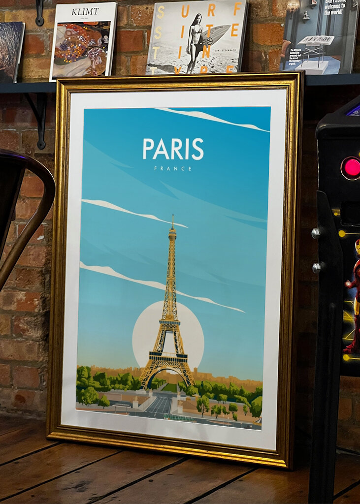 Paris France Travel Poster