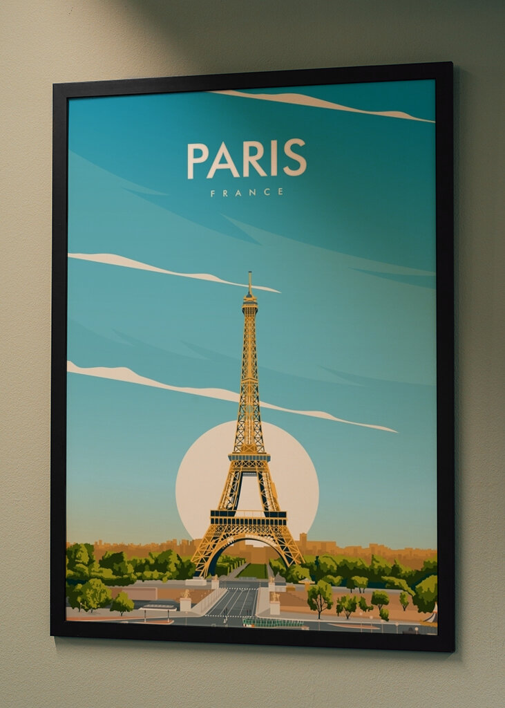 Paris France Travel Poster