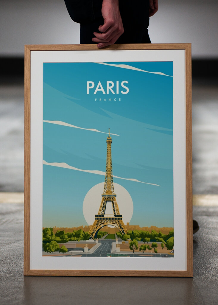 Paris France Travel Poster