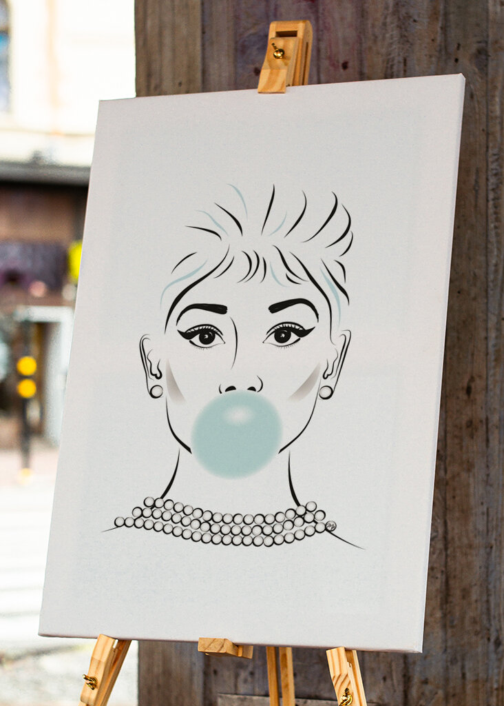 Audrey Hepburn Bubble Gum