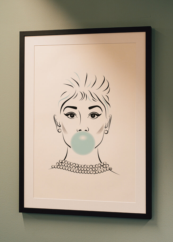 Audrey Hepburn Bubble Gum