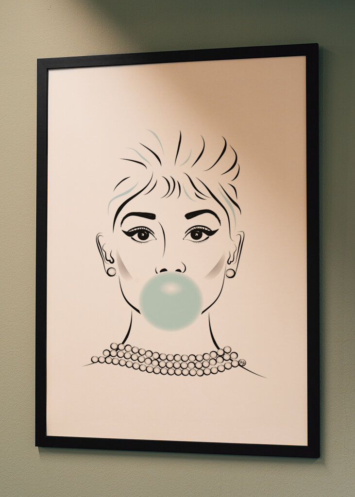 Audrey Hepburn Bubble Gum