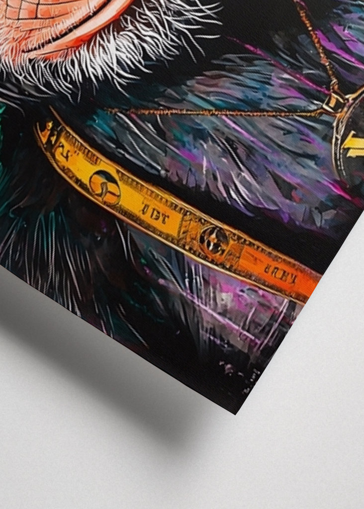 Pop-Art-Affe mit Kopfhörer