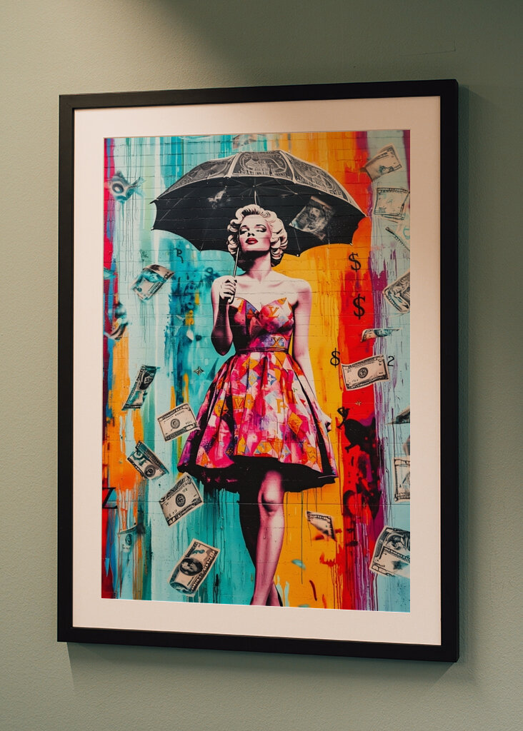 Marilyn Monroe Déšť Peníze Umění