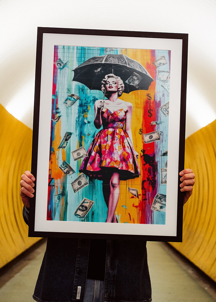 Marilyn Monroe Déšť Peníze Umění