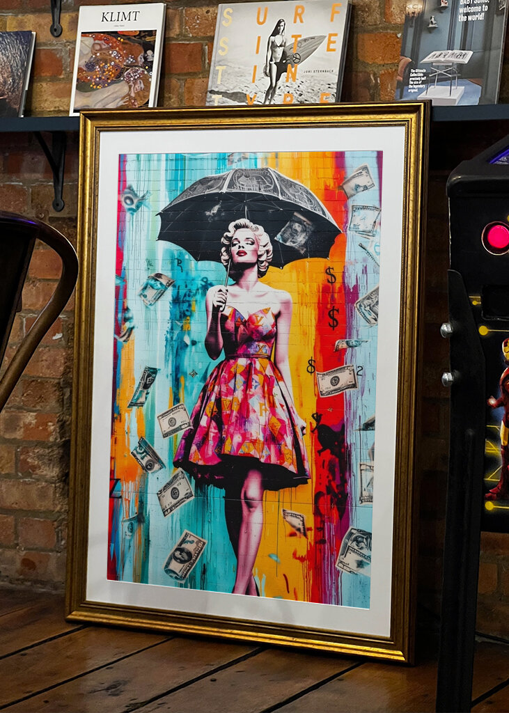 Marilyn Monroe Déšť Peníze Umění