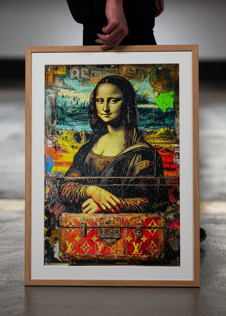 Pop art Mona Lisa LV kofferbak
