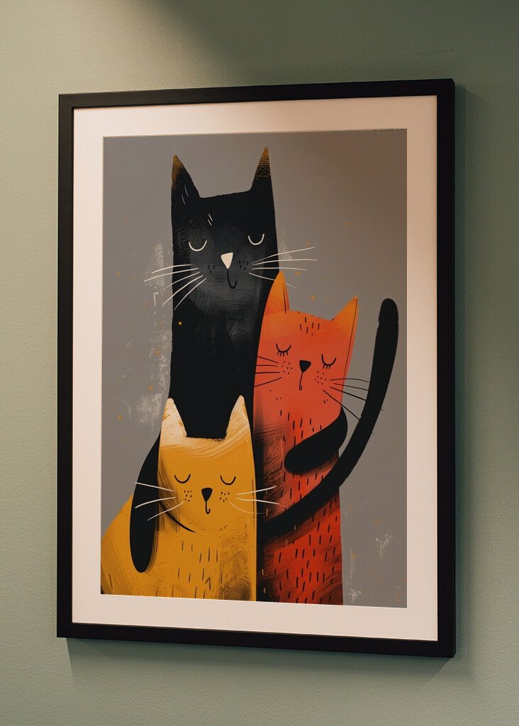 Natural Cat Painting Art