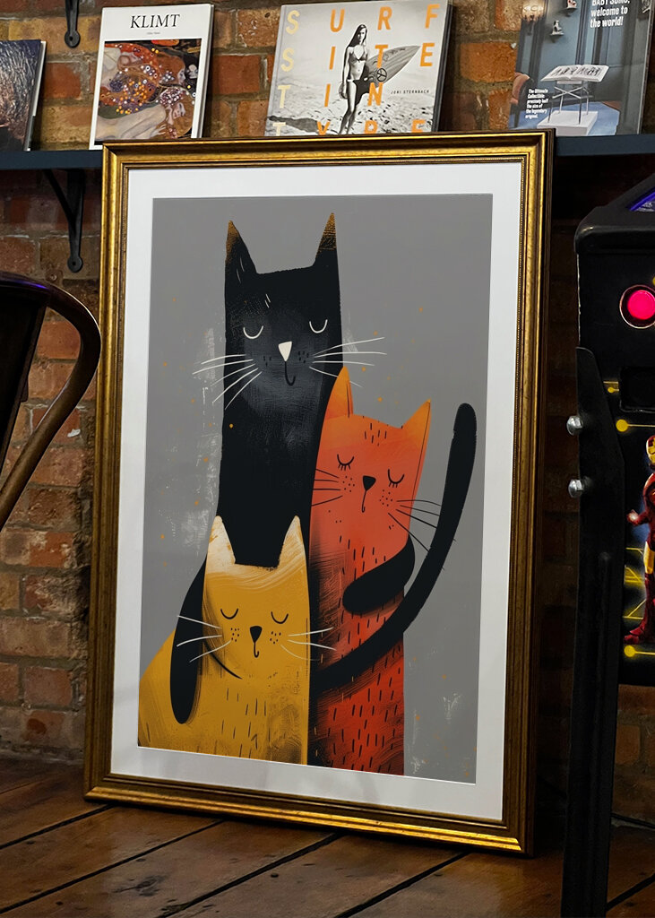 Natural Cat Painting Art