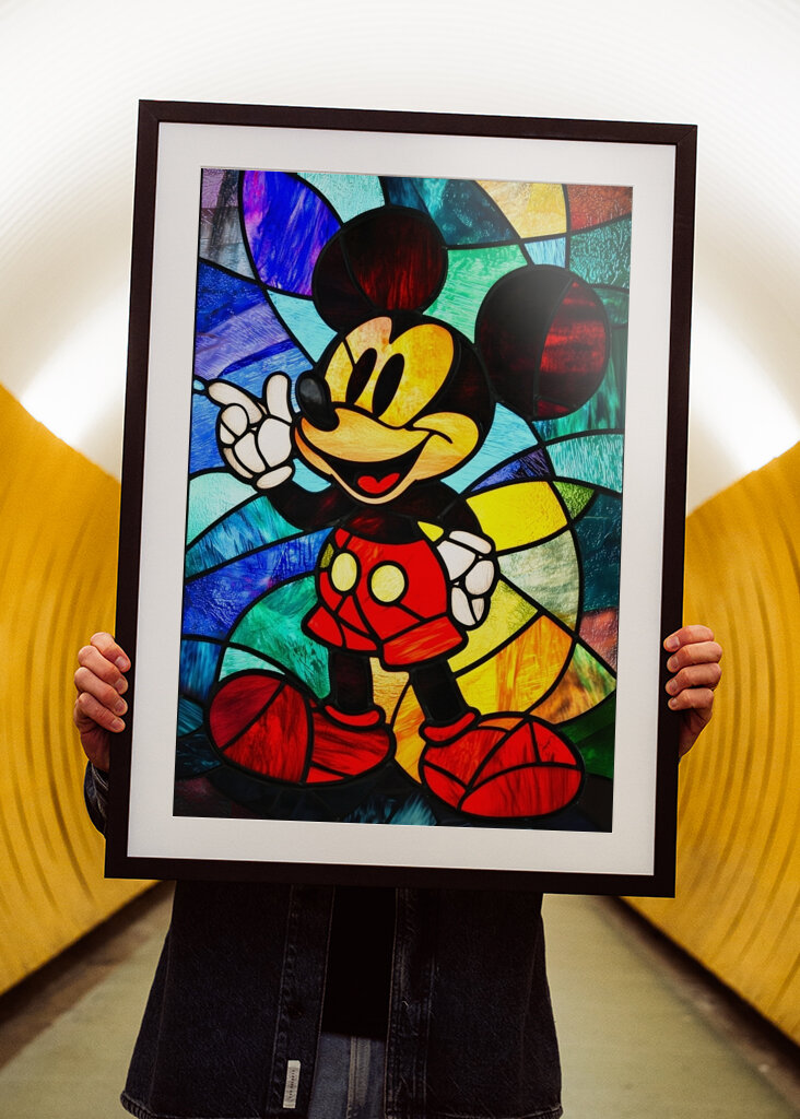 Stained Glass of Mickey Mouse