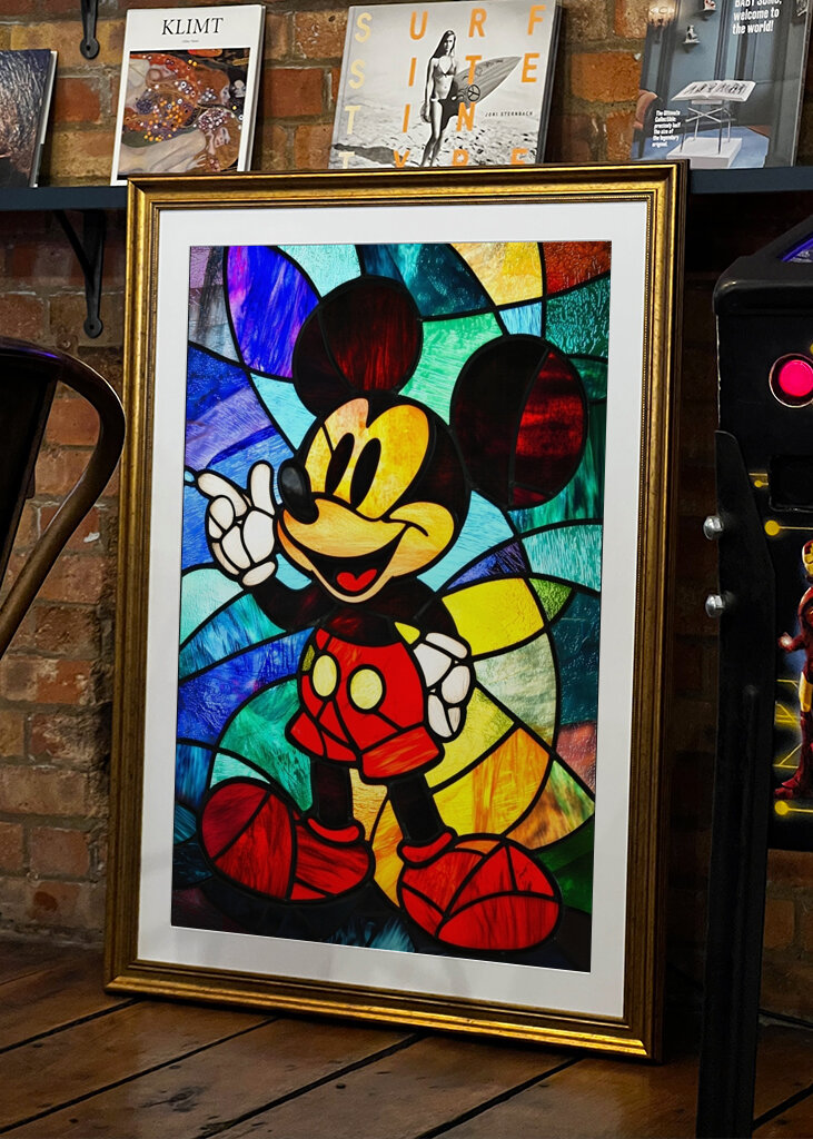 Stained Glass of Mickey Mouse