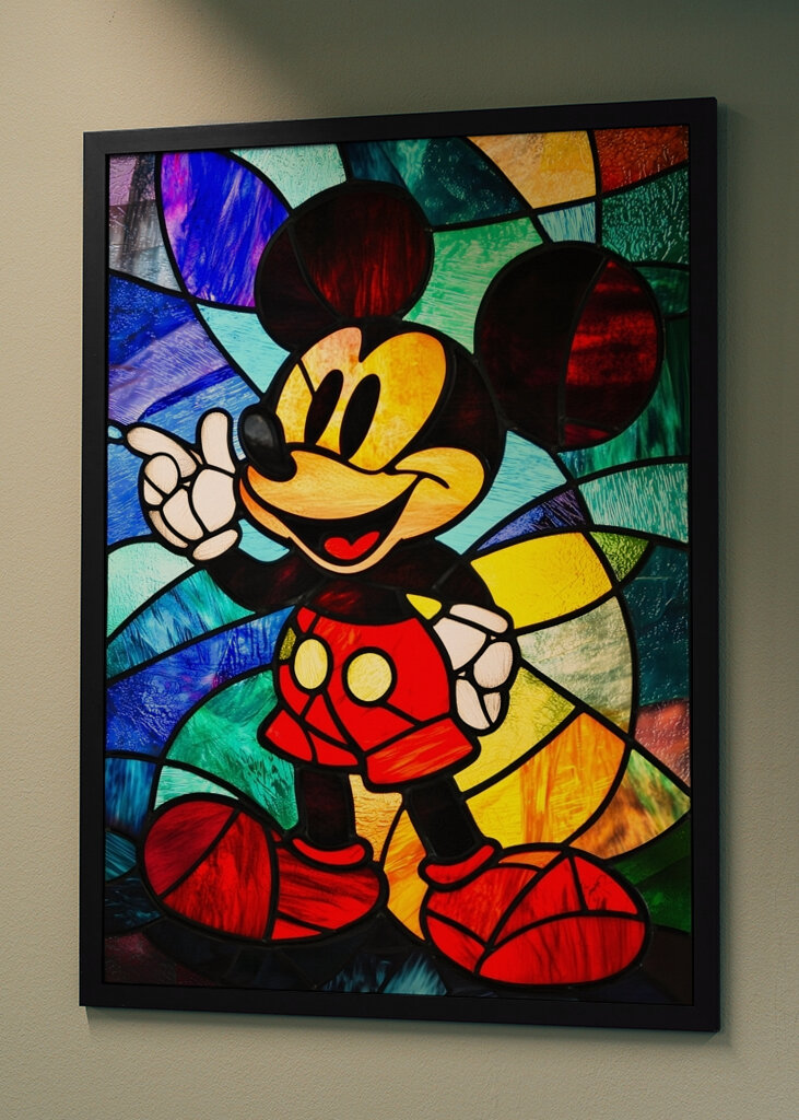 Stained Glass of Mickey Mouse