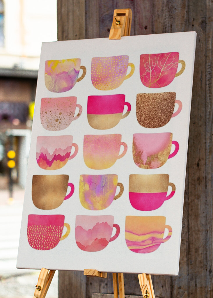 Pěkný růžový šálek kávy#2231933