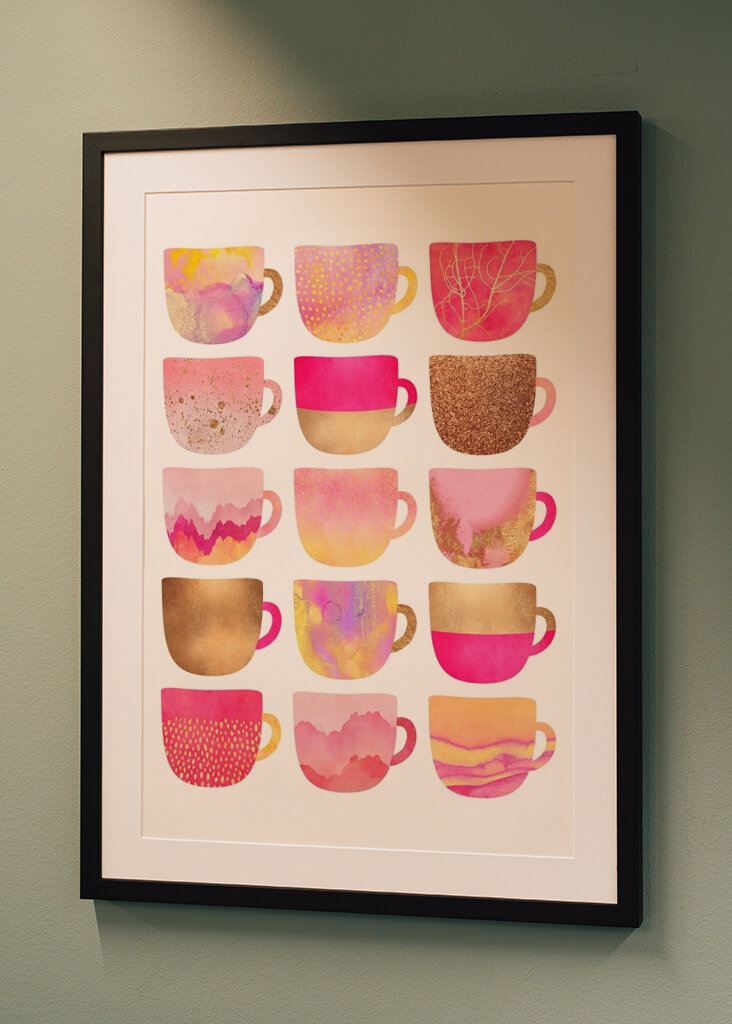 Pěkný růžový šálek kávy#2231933