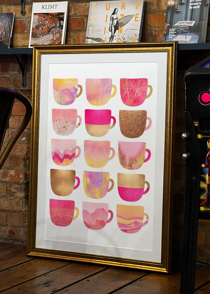 Pěkný růžový šálek kávy#2231933