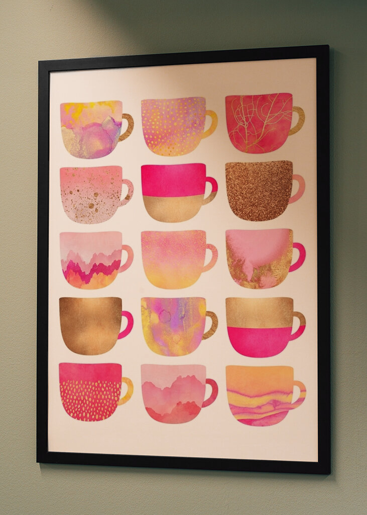 Pěkný růžový šálek kávy#2231933