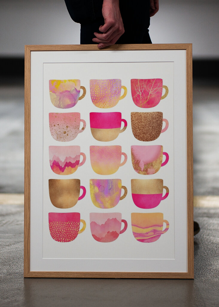 Pěkný růžový šálek kávy#2231933