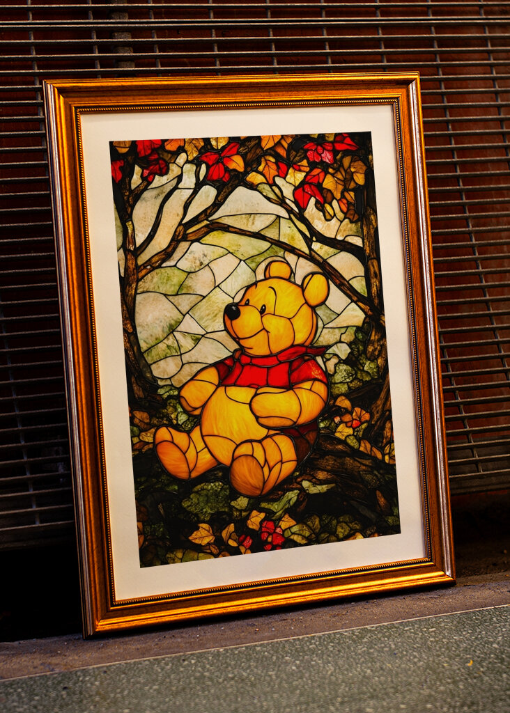Stained Glass of Winnie Pooh