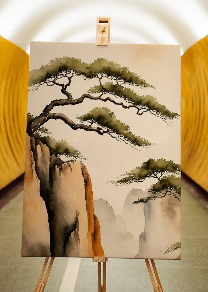 AI Art Misty Mountains Left 