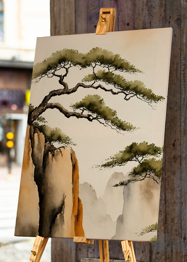 AI Art Misty Mountains Left 