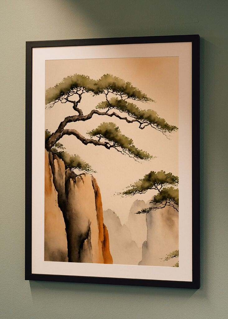 AI Art Misty Mountains Left 