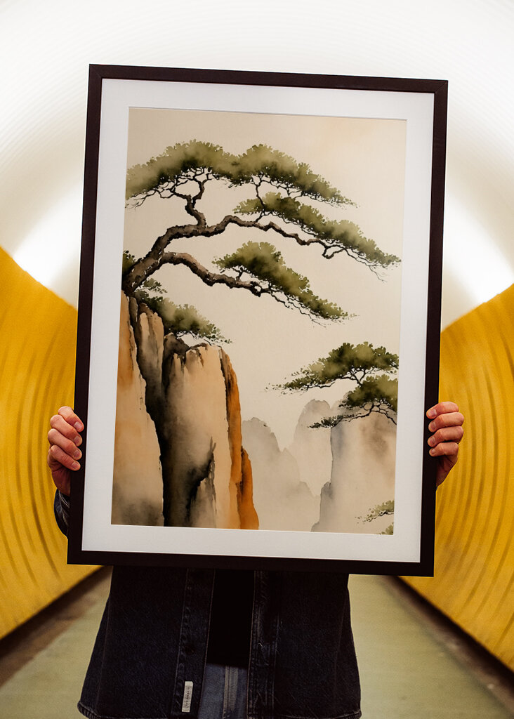 AI Art Misty Mountains Left 