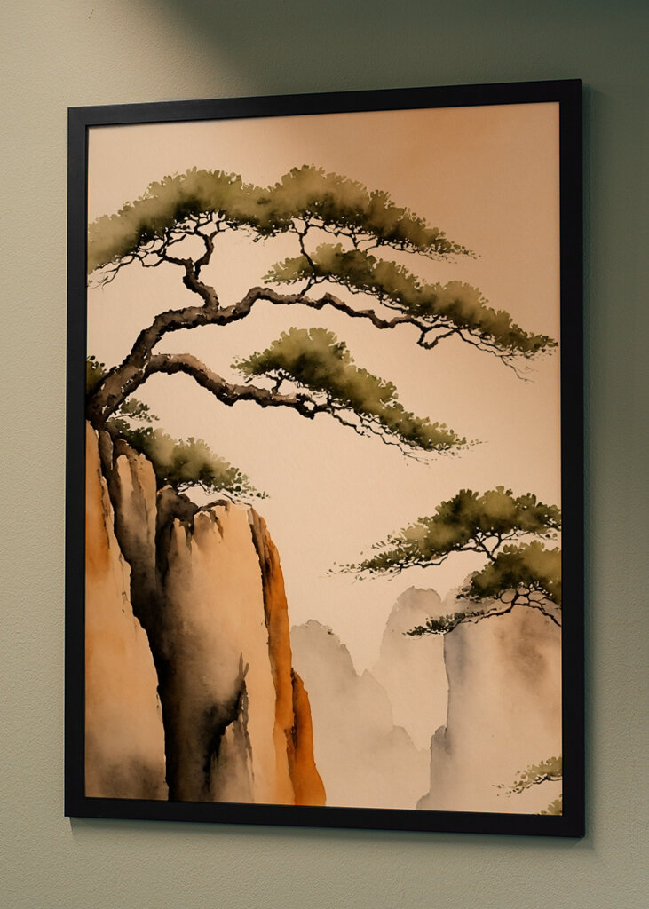 AI Art Misty Mountains Left 