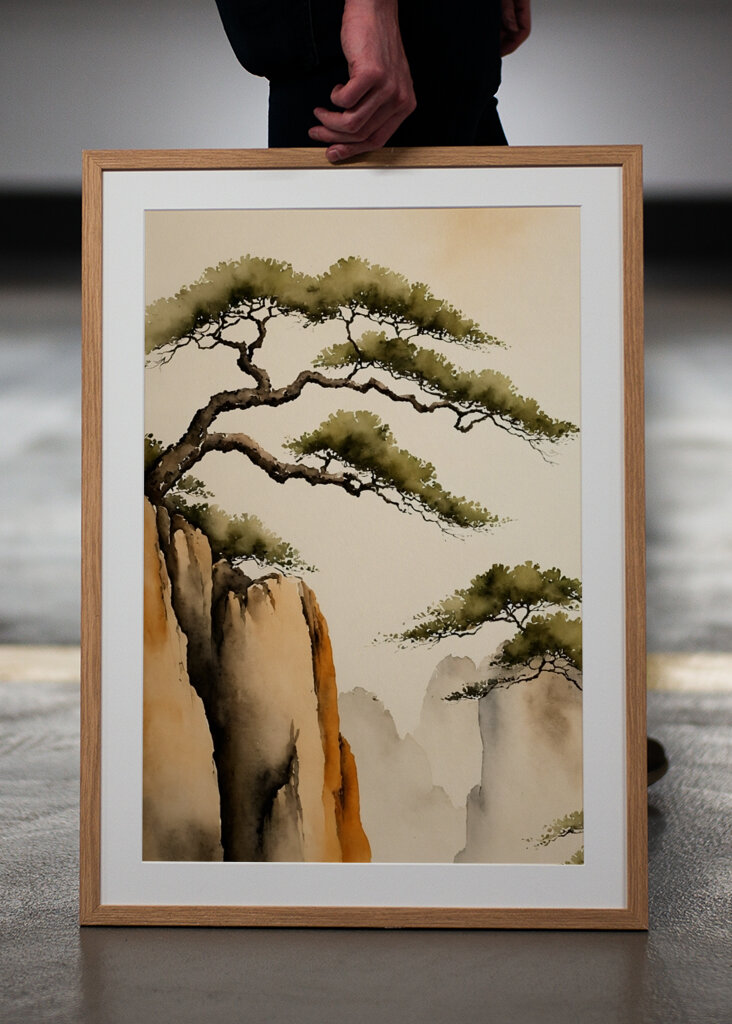 AI Art Misty Mountains Left 