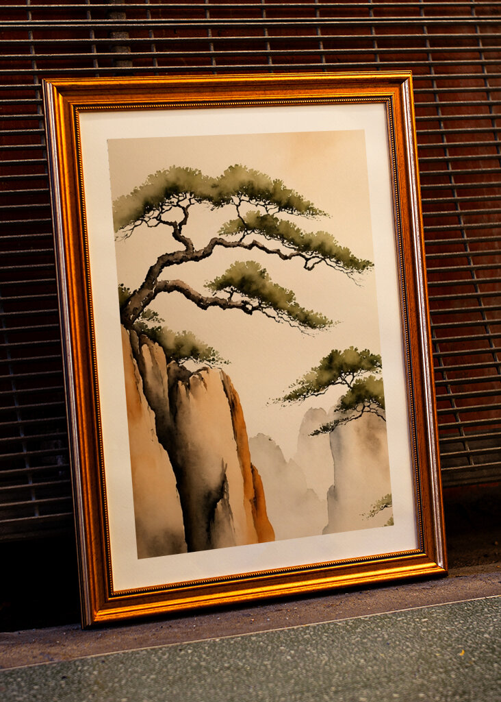 AI Art Misty Mountains Left 