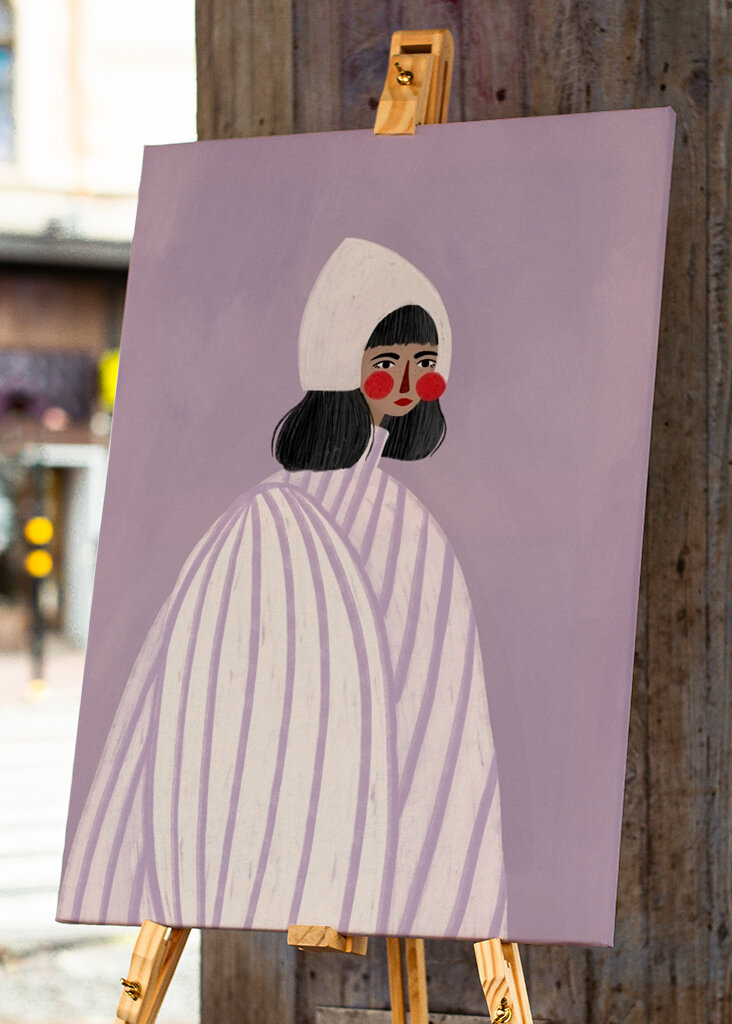 Kvinne med hvit hatt #2656944