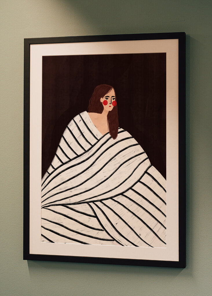 Kvinnen med svart-hvitt #2833217