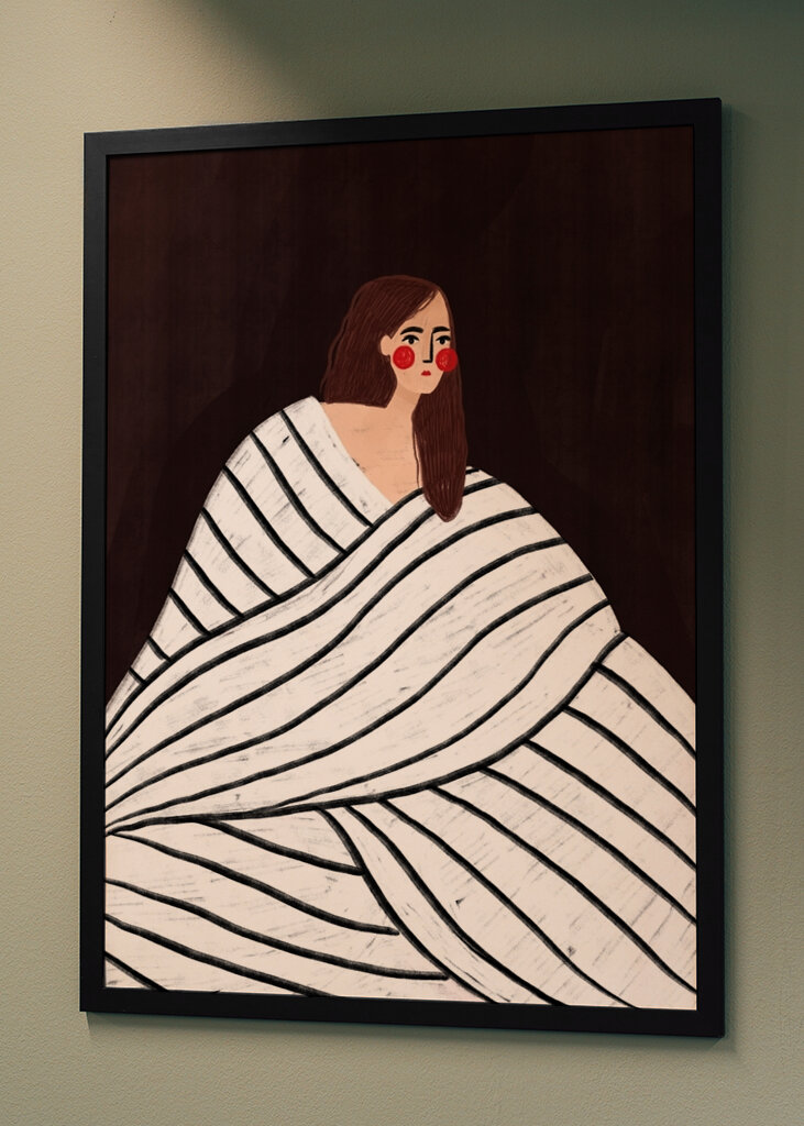 Kvinnen med svart-hvitt #2833217